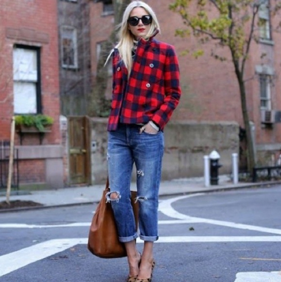 J. Crew Jackets & Blazers - J. Crew Buffalo Plaid Coat 0